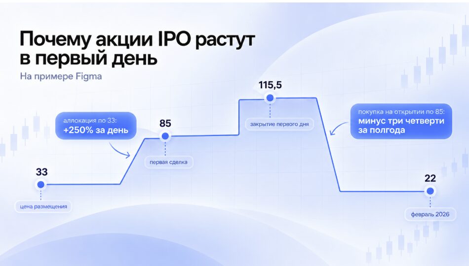 почему акции IPO растут в первый день